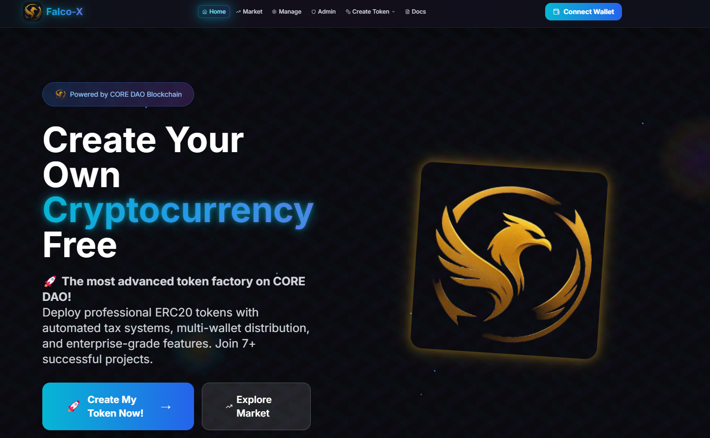 Falco-X-Create Tokens Platform