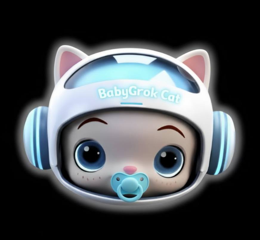 Baby grok cat logo