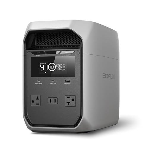 EF ECOFLOW Estación de energía portátil DELTA 3 Classic, batería LiFePO4 de 1024 Wh, salida de 1800W AC/100W USB-C, carga rápida de 1 hora, generador solar para respaldo del hogar, camping y RVs - Enviar a Cuba - Precio $549.99 - Envío rápido todas las provincias Cuba