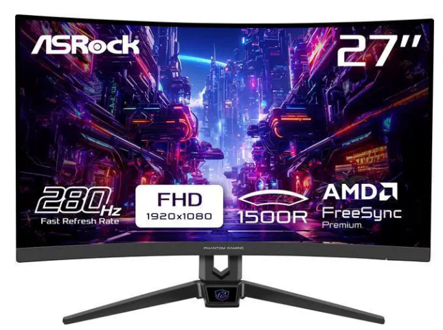 ASRock Phantom Gaming 27 inch Full HD 280Hz with FreeSync Premium (AMD Adaptive Sync) 1ms Flicker-Free Low Blue Light 1500R Curved Gaming Computer Monitor - Enviar a Cuba - Precio $149.99 - Envío rápido todas las provincias Cuba